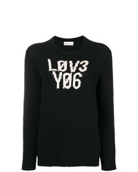 RED Valentino Front Script Fitted Sweater
