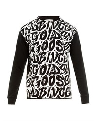 Golden Goose Deluxe Brand Designer Logo Print Cotton Sweatshirt
