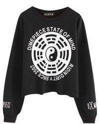Harajuku Lovers Harajuku Style Tai Chi Print Sweatshirt