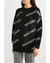 Balenciaga Intarsia Knitted Sweater