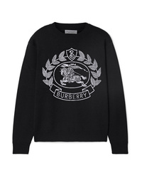 Burberry Intarsia Wool Blend Sweater
