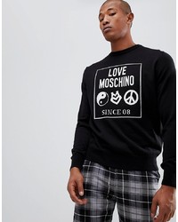 Love Moschino Jumper With Box Logo In Black