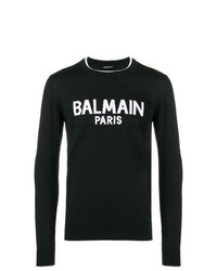 Balmain Logo Intarsia Sweater