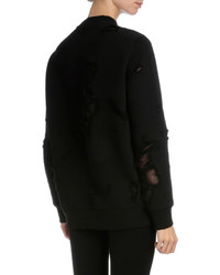 Givenchy Long Sleeve Logo Print Sweatshirt Black