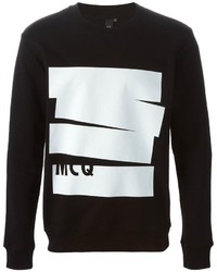 McQ by Alexander McQueen Mcq Alexander Mcqueen Striped Logo Print Sweatshirt