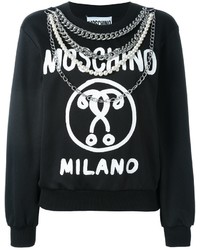 Moschino Pearl Embellished Logo Sweatshirt