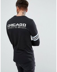 Majestic Muscle Fit Long Sleeve T Shirt With Chicago White Sox Back Print