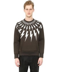 Neil Barrett Flashes Printed Neoprene Sweatshirt