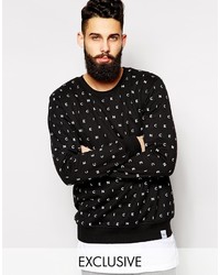Asos Nicce London Sweatshirt With All Over Print To