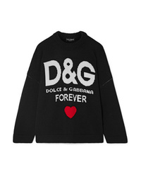 Dolce & Gabbana Oversized Intarsia Cashmere Sweater