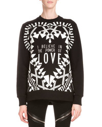 Givenchy Power Of Love Long Sleeve Graphic Sweatshirt Black