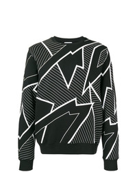 Les Hommes Urban Printed Crewneck Sweater
