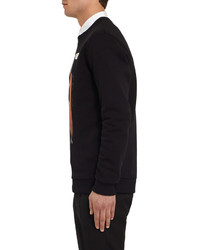 Givenchy Printed Fleece Backed Cotton Blend Jersey Sweatshirt