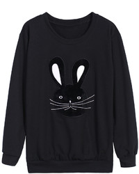 Rabbit Print Loose Sweatshirt