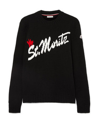 Moncler St Moritz Intarsia Wool Blend Sweater