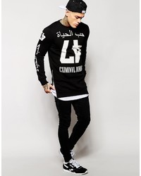 Criminal Damage Sweatshirt With 47 Print