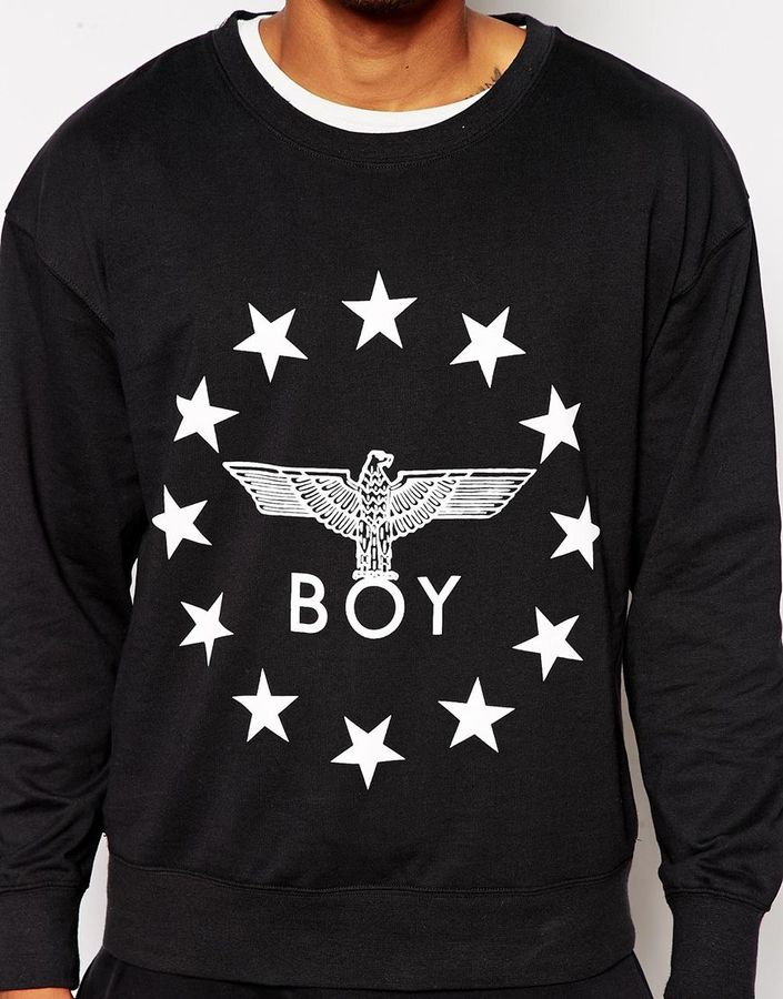 Boy London Sweatshirt With Stars Eagle Logo, $106 | Asos | Lookastic