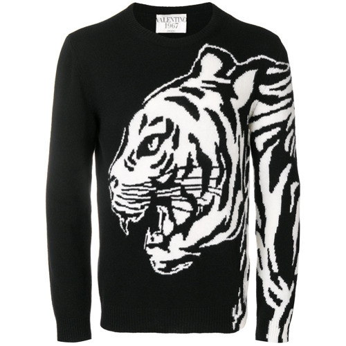 Valentino Garavani Tiger Intarsia Sweater - Farfetch