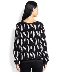 Wildfox Couture Wildfox Pillow Fight Feather Print Sweatshirt