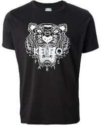Black and White Print Crew-neck T-shirt