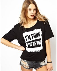 A Question Of Organic Punk T Shirt Black