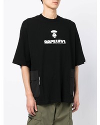 AAPE BY A BATHING APE Aape By A Bathing Ape Logo Print Cargo T Shirt
