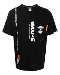 AAPE BY A BATHING APE Aape By A Bathing Ape Logo Print Short Sleeved T Shirt