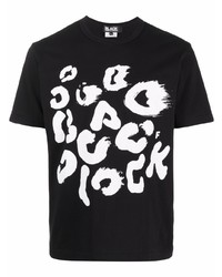 Black Comme Des Garçons Abstract Print Cotton T Shirt