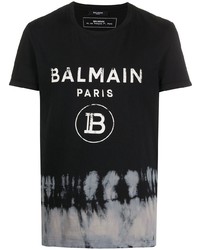 Balmain Abstract Print Logo T Shirt