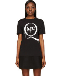 MCQ Alexander Ueen Black Logo Boyfriend T Shirt