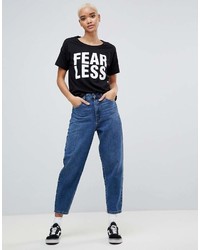 Noisy May Alfred Fearless Print T Shirt