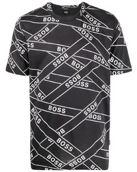 BOSS All Over Logo Print T Shirt