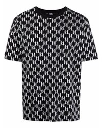 Karl Lagerfeld All Over Monogram Print T Shirt