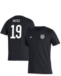 adidas Alphonso Davies Black Bayern Munich Amplifier Name Number T Shirt