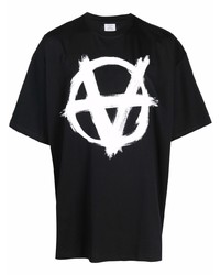 Vetements Anarchy Logo Print Cotton T Shirt