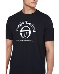 Sergio Tacchini Arch Type Graphic Tee In Black At Nordstrom
