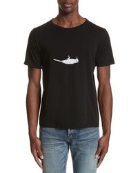 Saint Laurent Bird Graphic T Shirt
