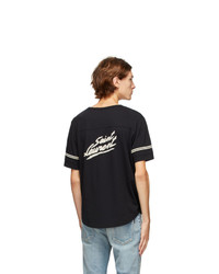 Saint Laurent Black 50s Signature Destroyed T Shirt