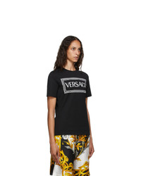 Versace Black 90s Logo T Shirt