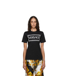 Versace Black 90s Logo T Shirt