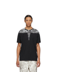 Marcelo Burlon County of Milan Black And Grey Camou Wings T Shirt