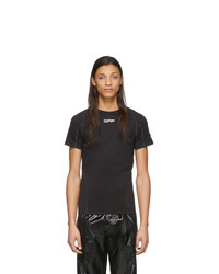 Off-White Black And Silver Running T Shirt