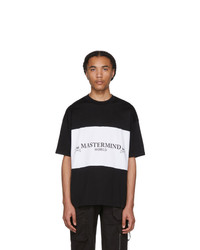 Mastermind World Black And White Boxy Colorblocked T Shirt