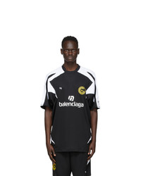 Balenciaga Black And White Mesh Soccer T Shirt