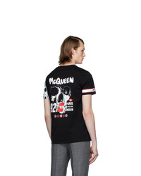 Alexander McQueen Black Biker T Shirt