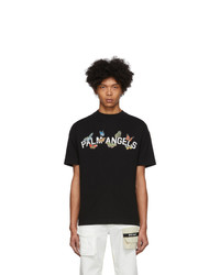 Palm Angels Black Butterfly Collage T Shirt