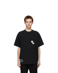 Song For The Mute Black Cat Patch Pocket T Shirt