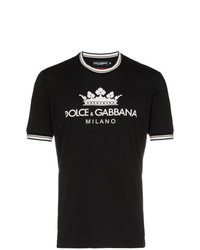 Dolce & Gabbana Black Crown Cotton T Shirt