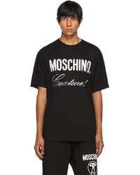 Moschino Black Crystal Logo T Shirt