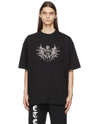 Vetements Black Crystal Logo T Shirt